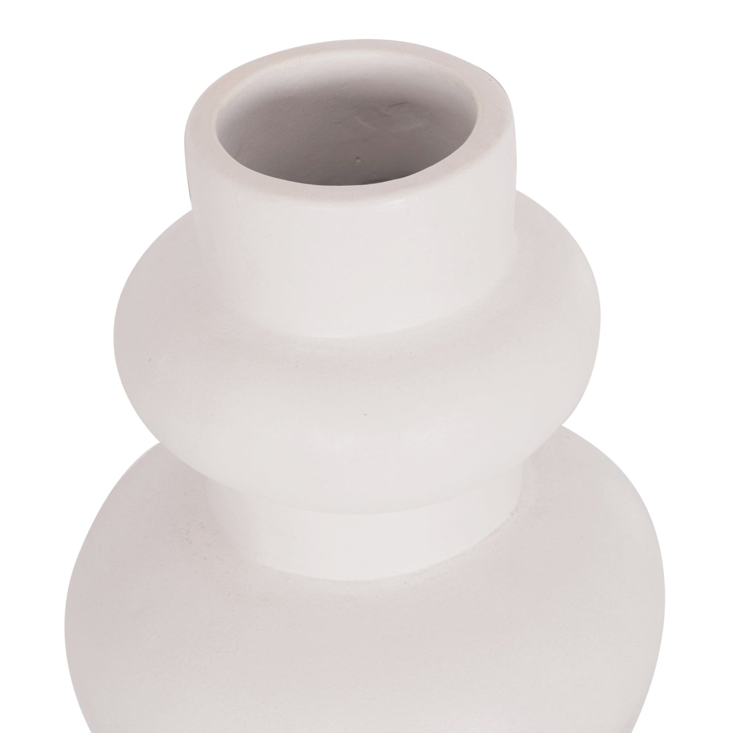 Table Decorative Vase Lema Hm4664.02m Terracota In White--Φ22x29hcm.