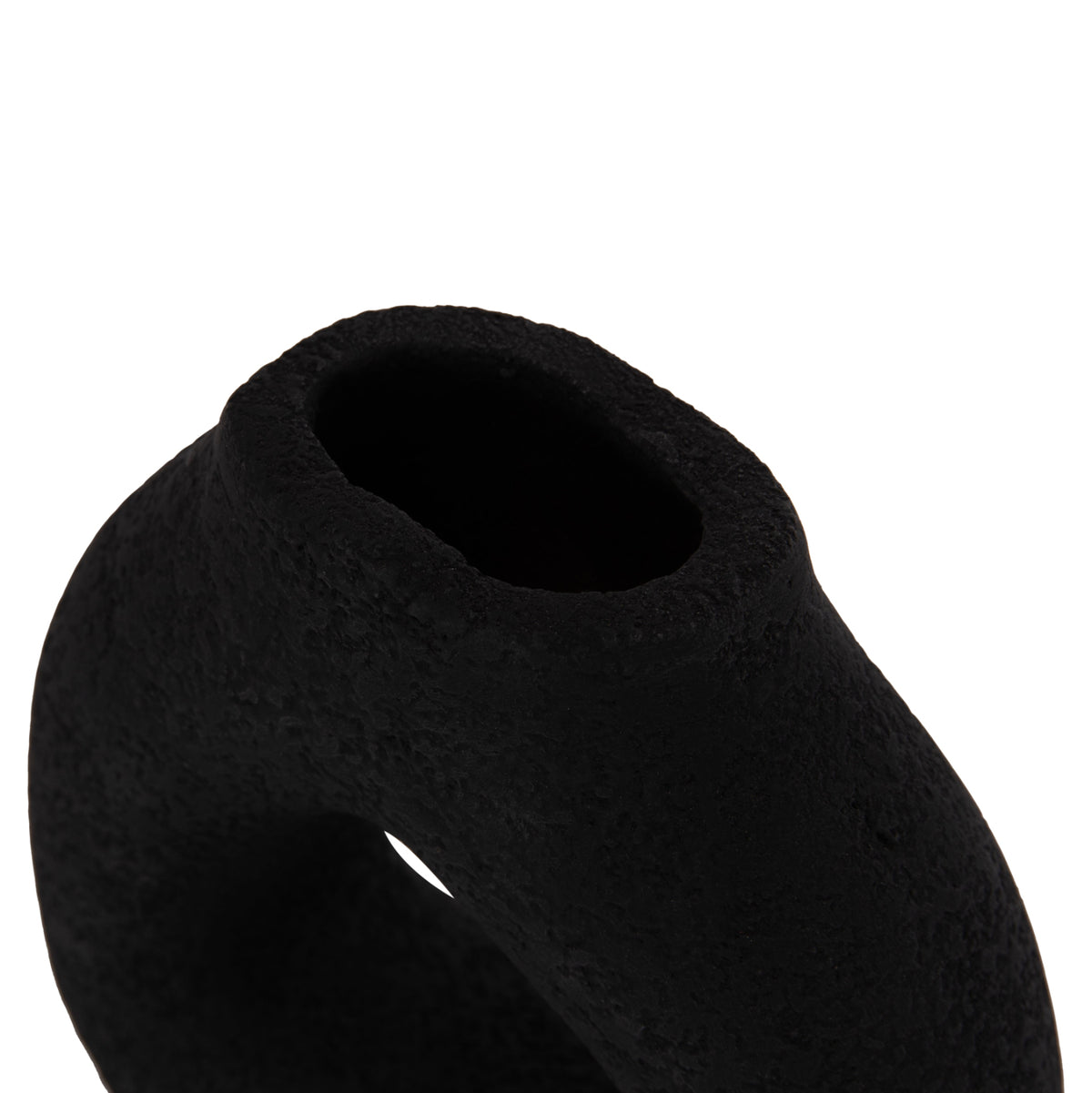 Table Decorative Vase Decant Hm4667.01s Terracota In Black--17.5x6.5x17hcm.