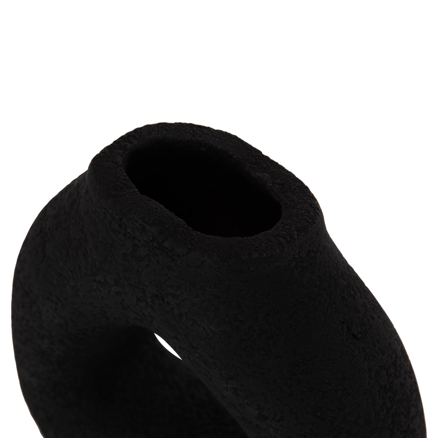 Table Decorative Vase Decant Hm4667.01s Terracota In Black--17.5x6.5x17hcm.