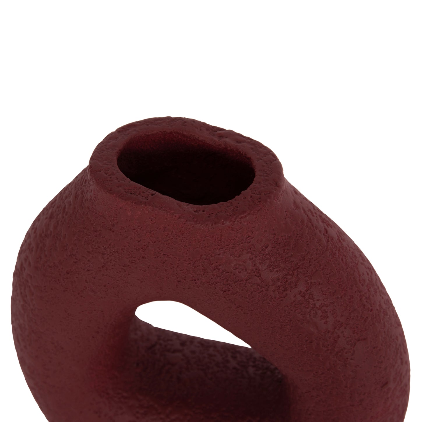 Table Decorative Vase Decant Hm4667.06s Terracota In Maroon Red--17.5x6.5x17hcm.