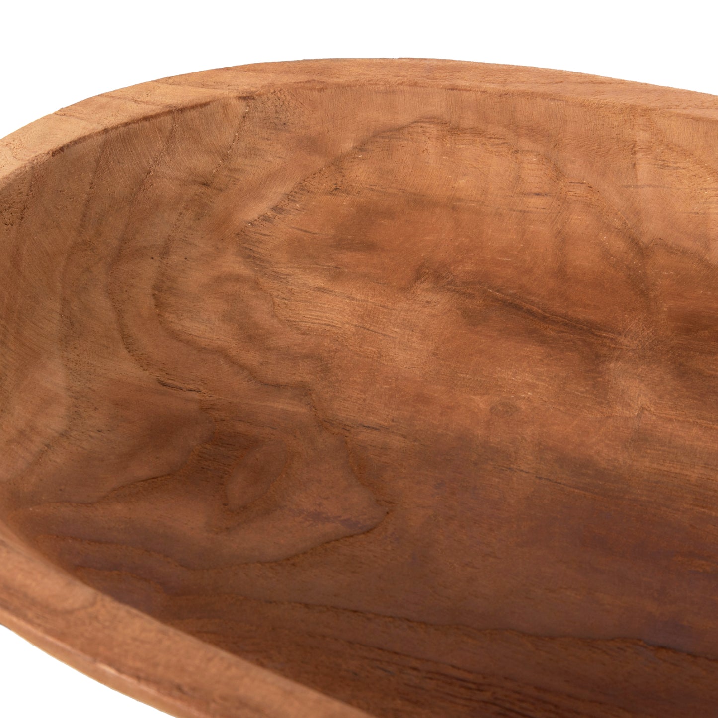 Table Decor Hm4294 Oval Bowl Recycled Teak In Natural Color 55x30x7hcm.