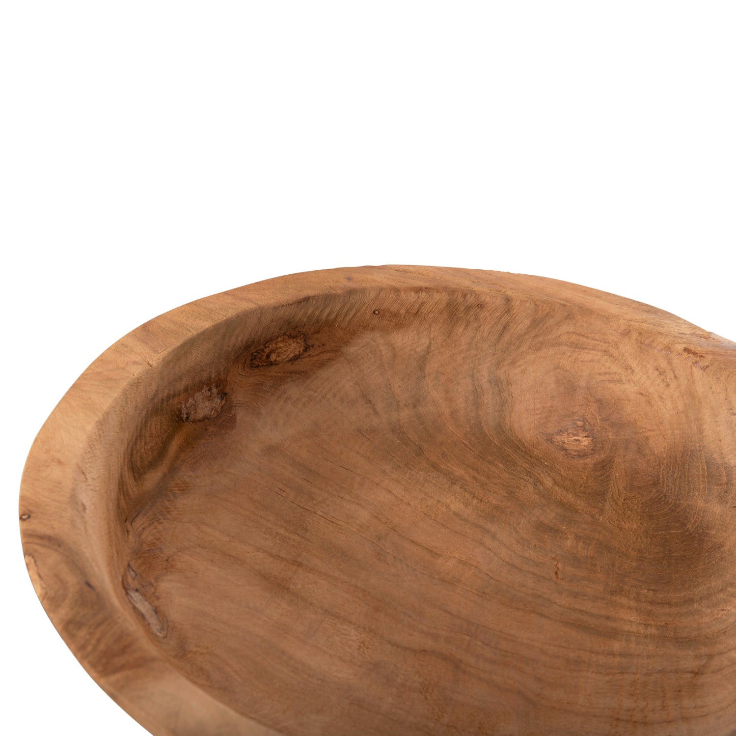 Table Decor Bowl Hm4295 Round Recycled Teak Wood In Natural Φ30x7h Cm.