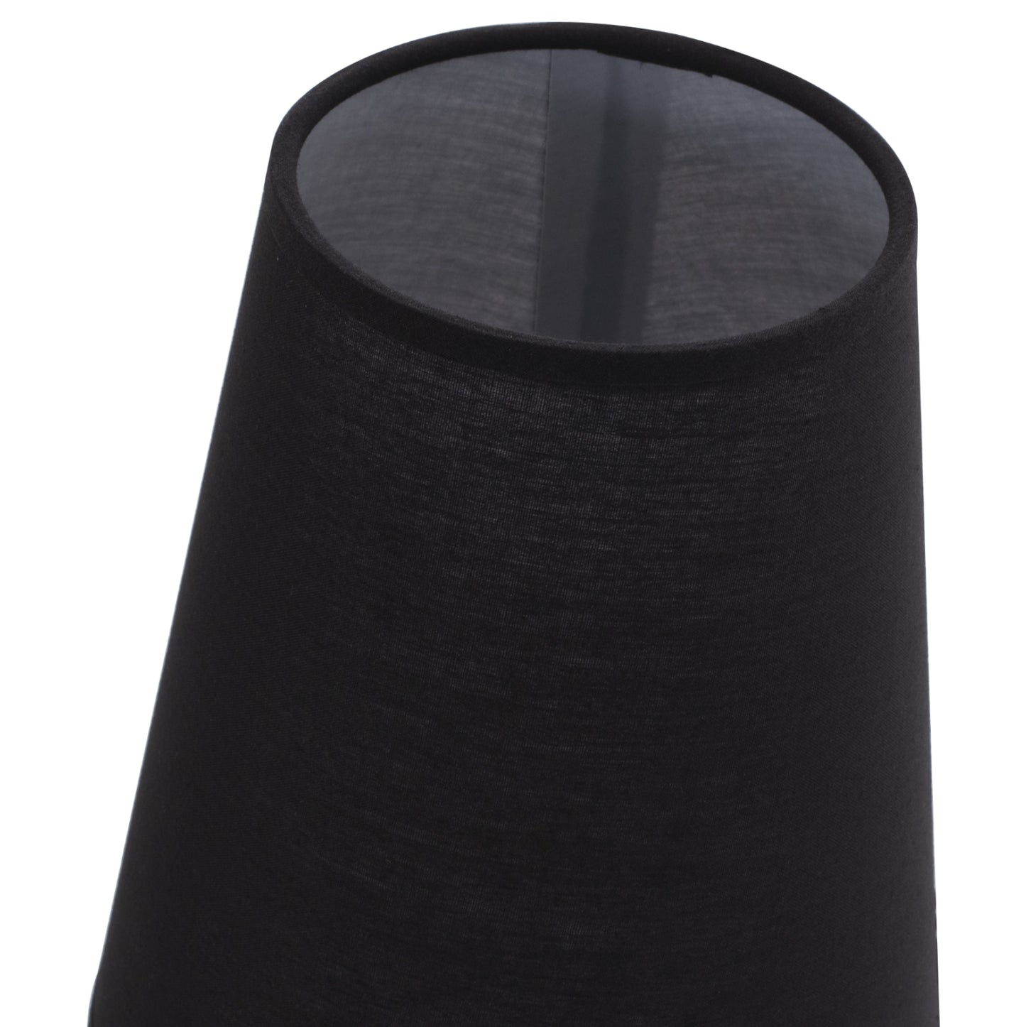 Table Lamp Walnut Color Wood With Cylindrical Black Cap Φ15x34hcm.hm7692.01