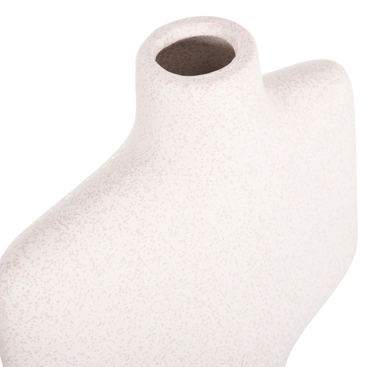 Ceramic Table Decor Series Arken Hm4622.01 Off White With Crystallisation 22.5x7.5x34hcm.