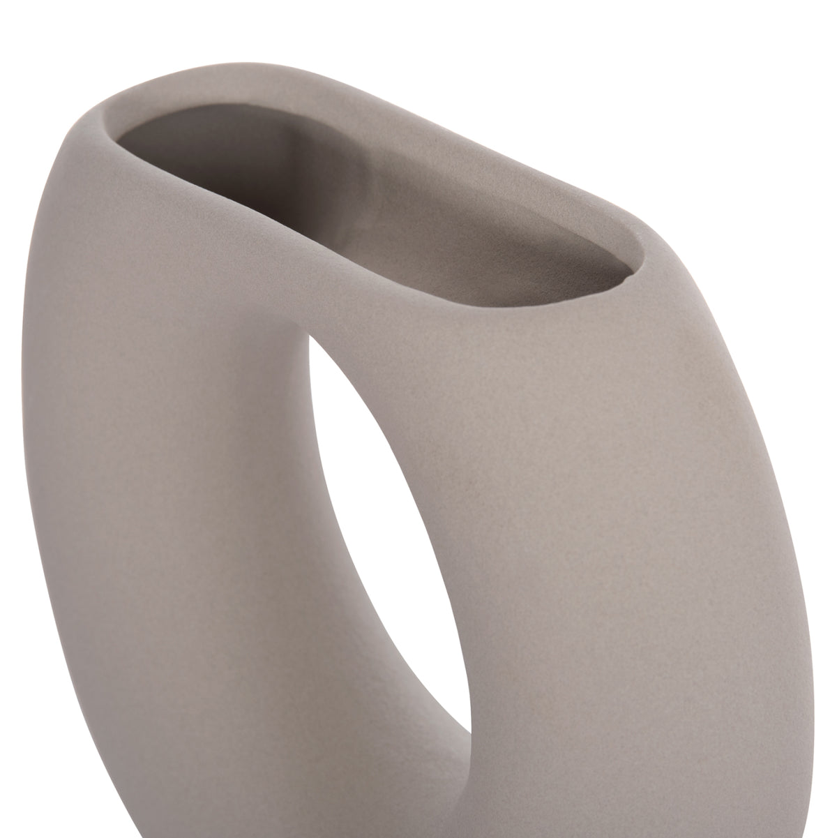 Ceramic Table Decor Ellipto Hm4646.03 Matte Grey 18x6.5x14hcm.