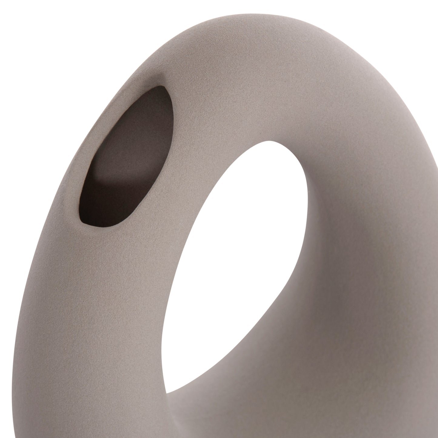 Ceramic Table Decor Ellipto Hm4644.03 Matte Grey 16.5x9x20.3hcm.