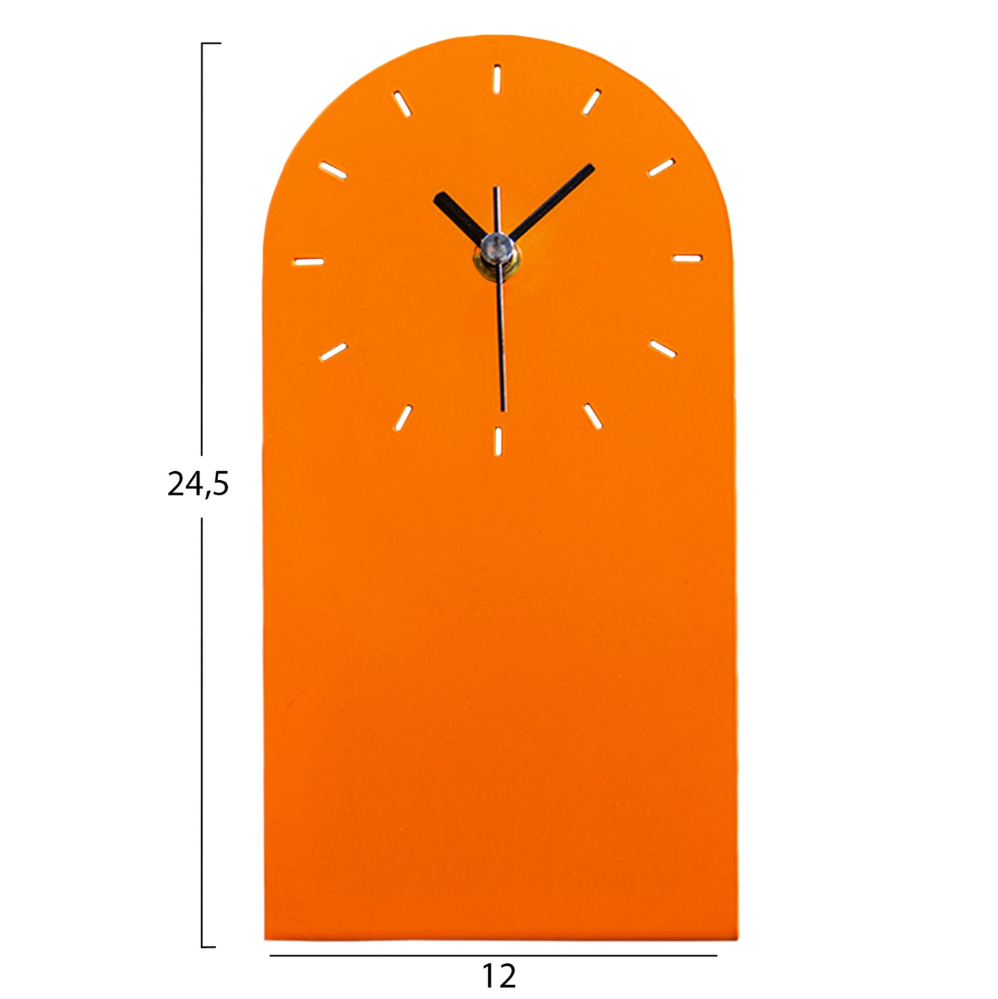 Table Clock Hm4339.01 Metal In Orange Color 12x24.5h Cm.