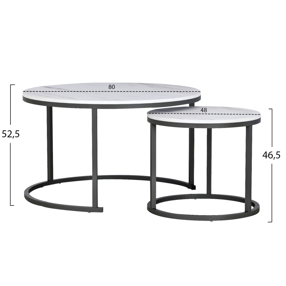 Student Living Room Set 3pcs Hm11387 Grey Fabric--melamine In Sonama/grey--mdf In White Marble