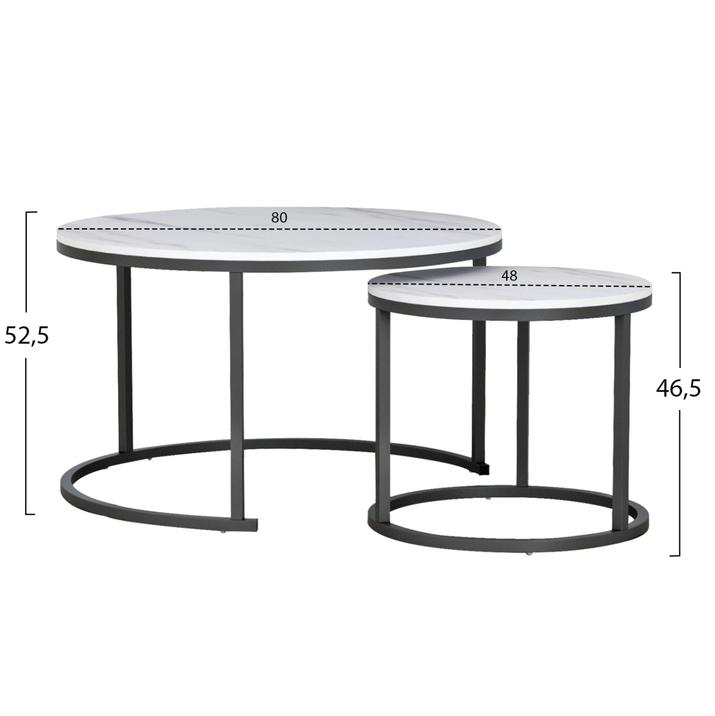 Student Living Room Set 3pcs Hm11387 Grey Fabric--melamine In Sonama/grey--mdf In White Marble