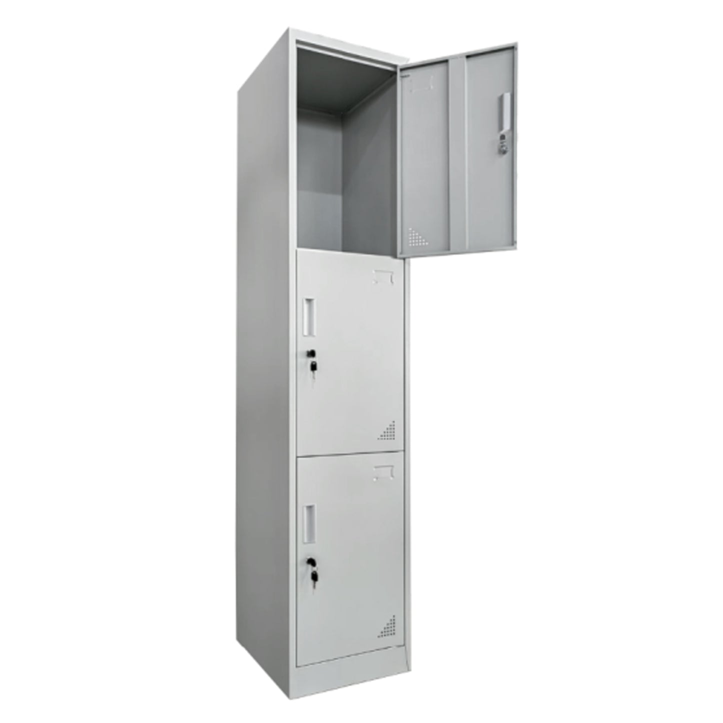 Locker Metallic 1-leaf Vertical Cabinets With Keylocks Belfast Hm5635.11 Grey 38.5x45x185hcm.