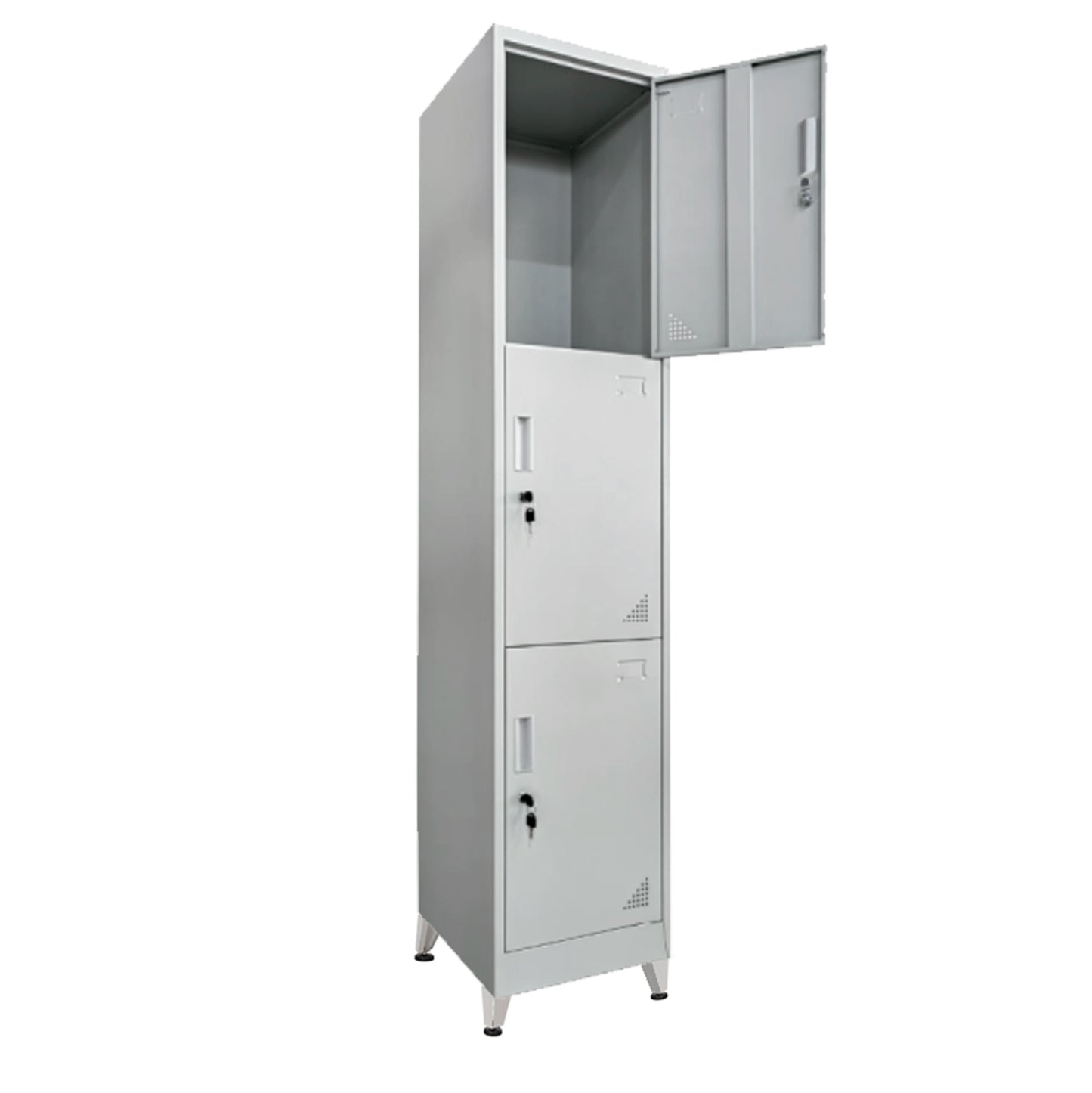 Locker Metallic 1-leaf Vertical Cabinets With Legs Belfast Hm21102.01 Grey 38.5x45x195hcm.