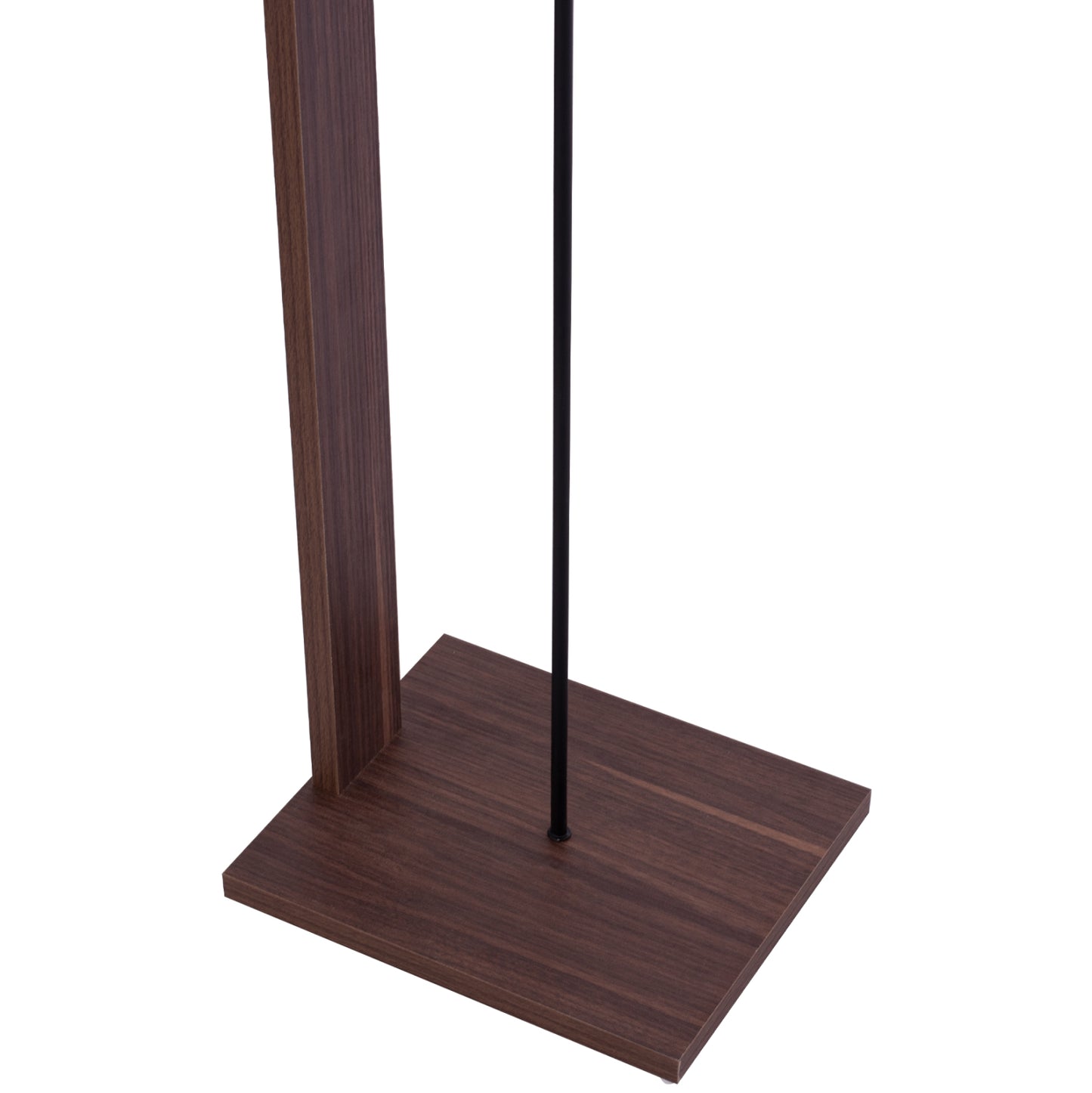 Floor Standing Lamp Hm7609.02 150cm Walnut Colored Mdf, Black Cap