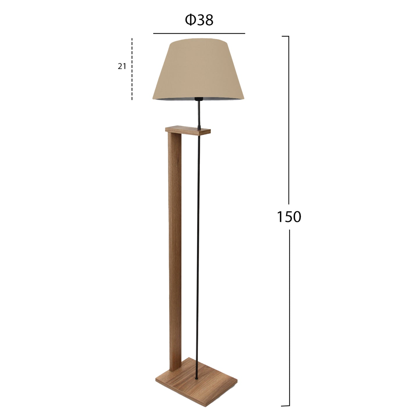 ΦΩΤΙΣΤΙΚΟ ΔΑΠΕΔΟΥ Mdf ΚΑΡΥΔΙ ΜΕ ΜΠΕΖ Hm7609.03 Φ38x150 εκ.