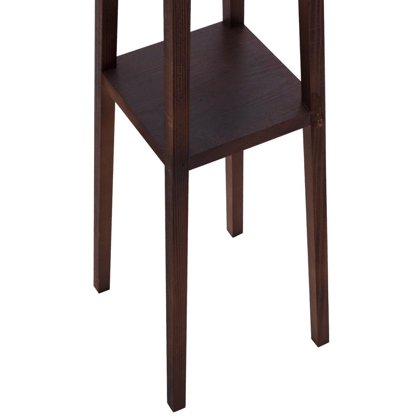 Floor Standing Lamp Wooden Walnut Legs Beige Cap 26x26x156hcm.hm7695.01