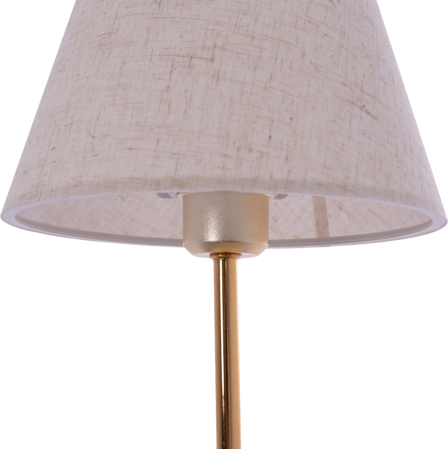 Table Lamp Hm7600.02 Gold Base And Column, Black Cap