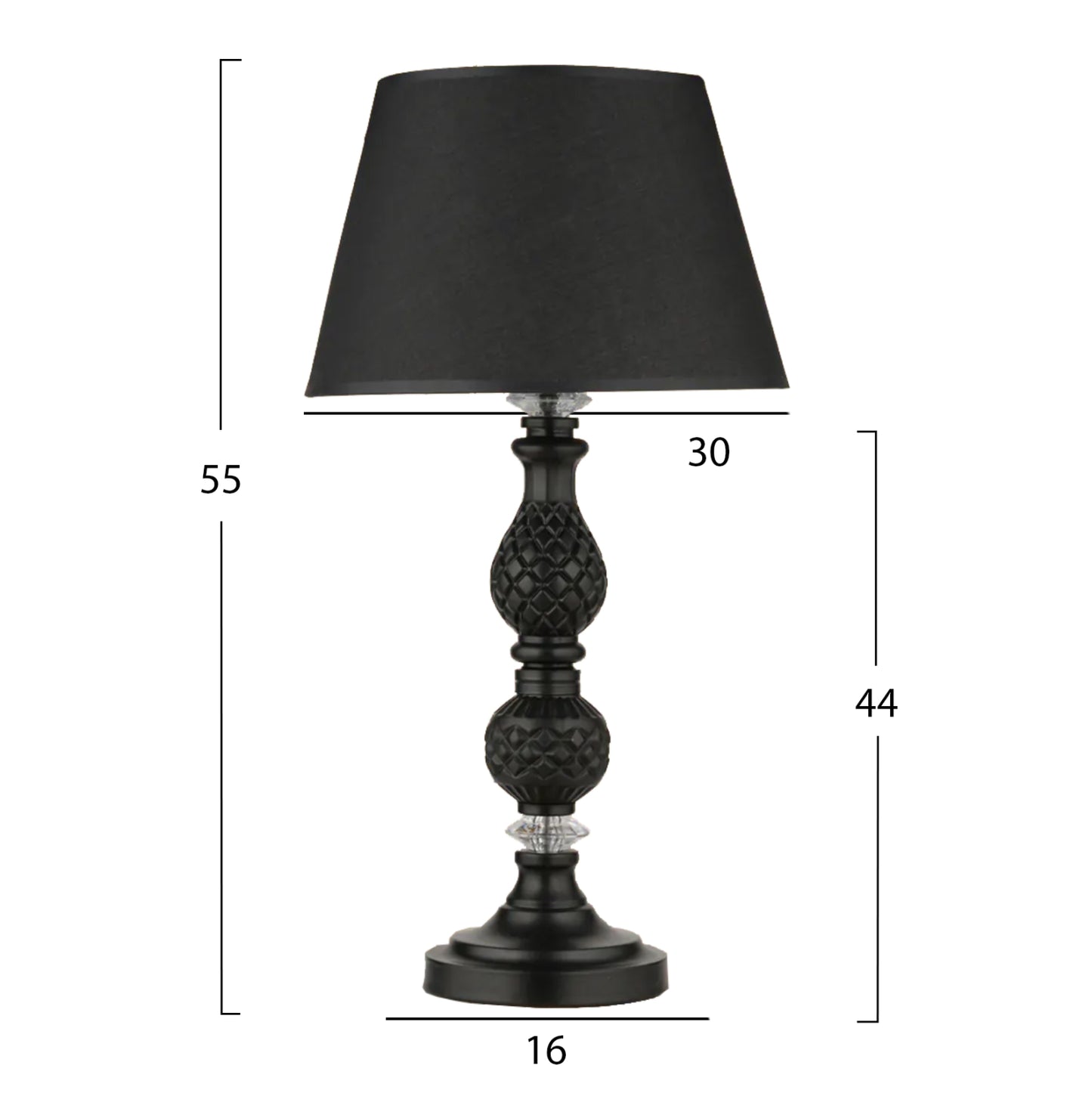 Table Lamp Fb97665.01, Black, Φ30x55