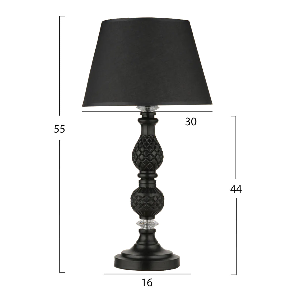 Table Lamp Fb97665.01, Black, Φ30x55