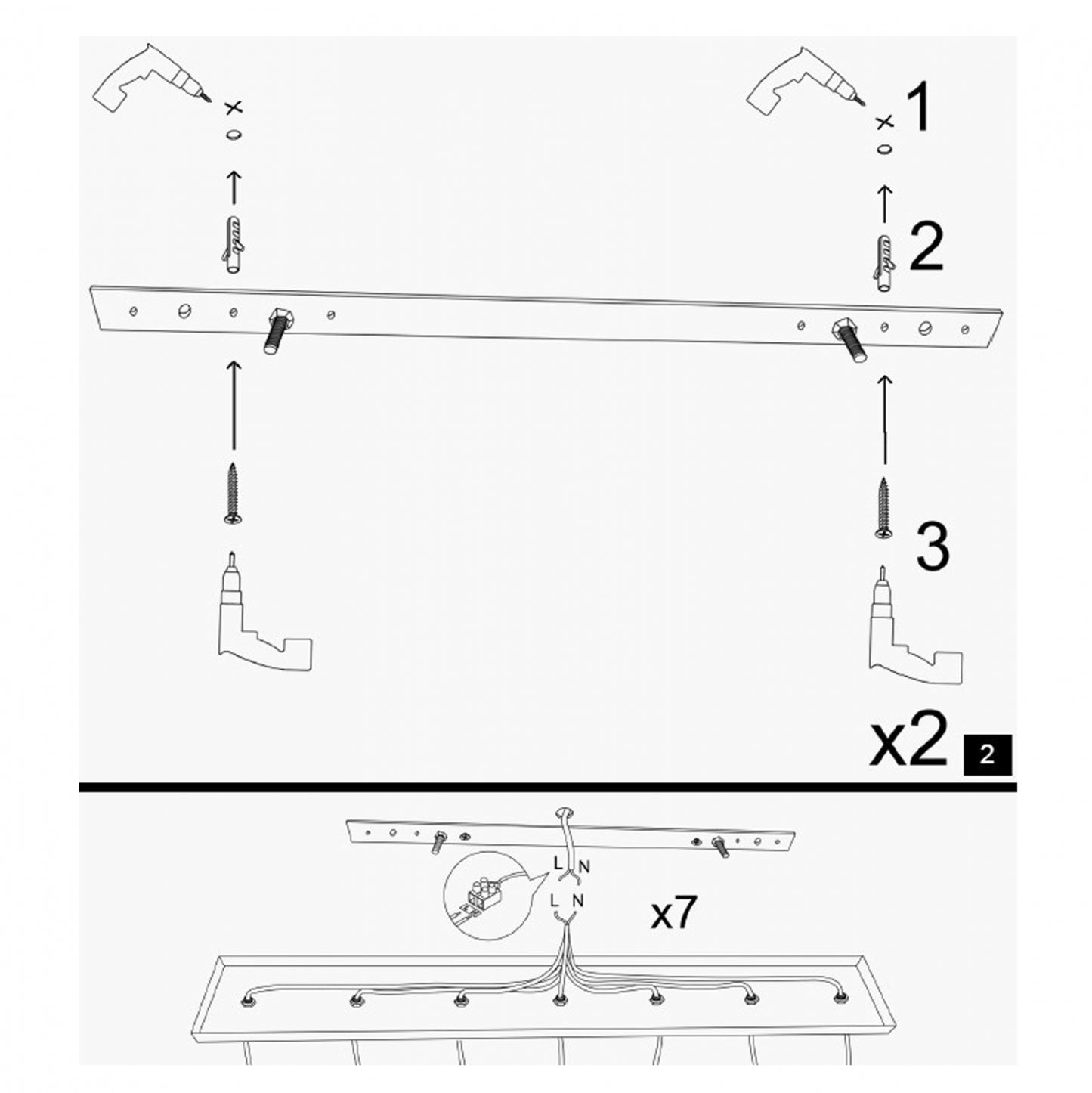 Metallic Pendant Light In Black Hm7266 120Χ10Χ180cm.