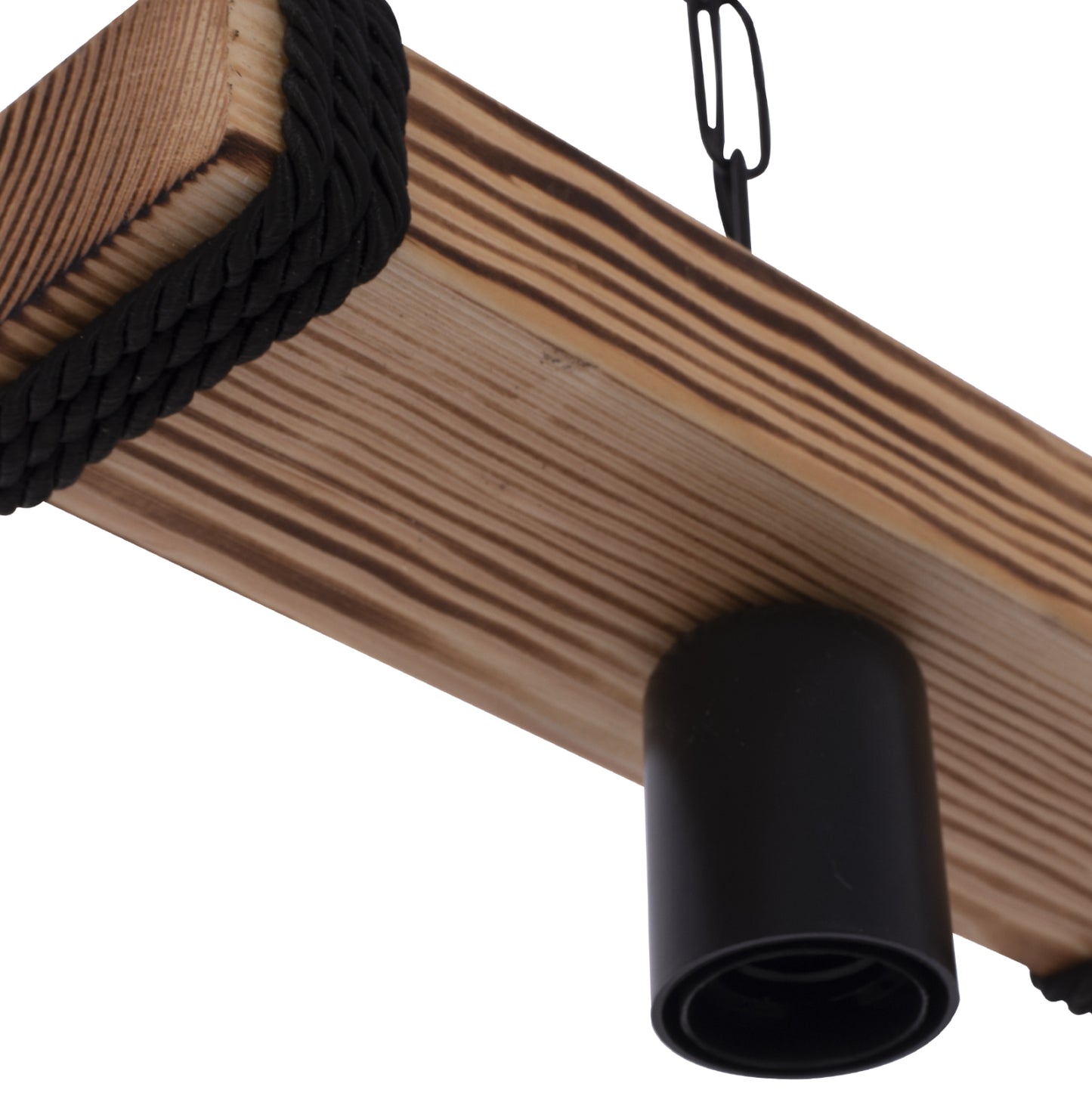 Ceiling Pendant Wood Plank With Chain 15x11x35h Cm.hm7697.01