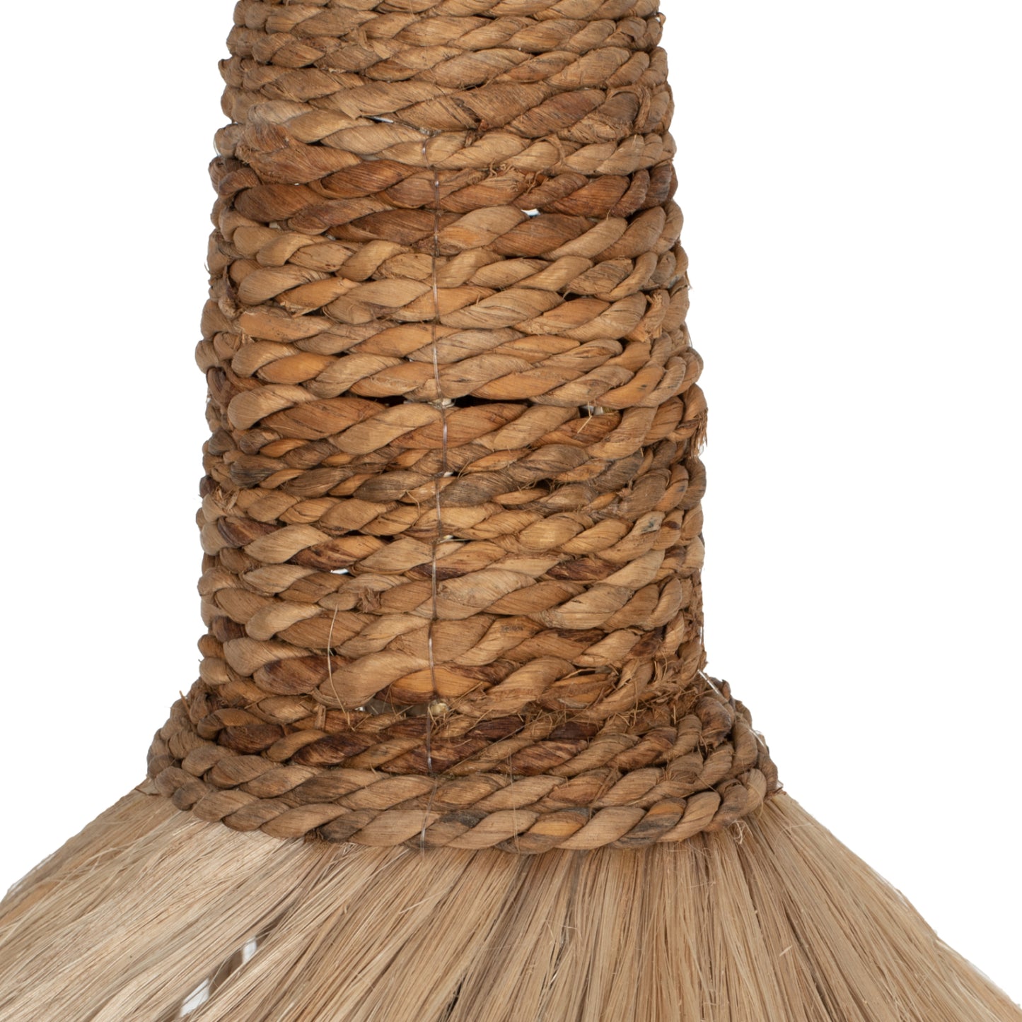 Ceiling Pendant Made Of Abaca And Banana Fibers Natural Color 55x55x75hcm.hm7774