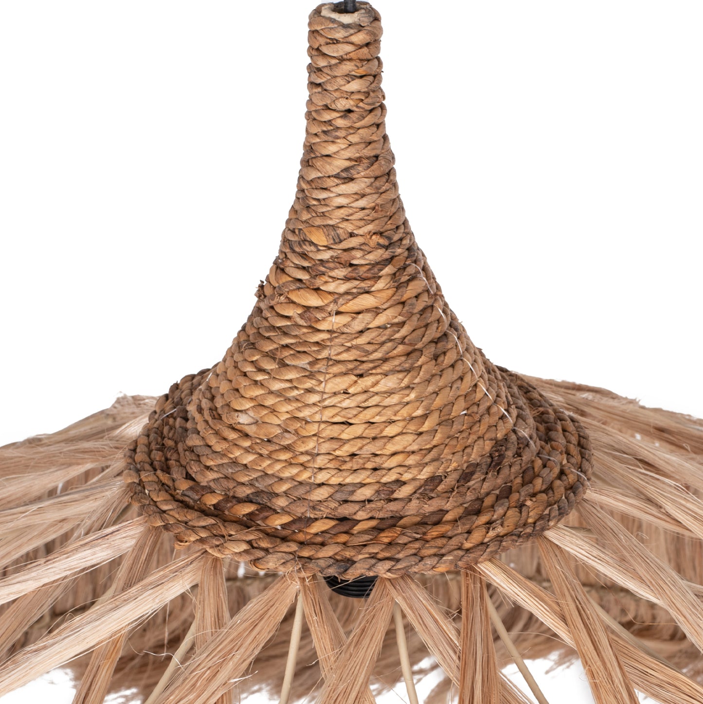 Ceiling Pendant Made Of Abaca Fibers In Natural Color Φ80x62-90hcm.hm7780