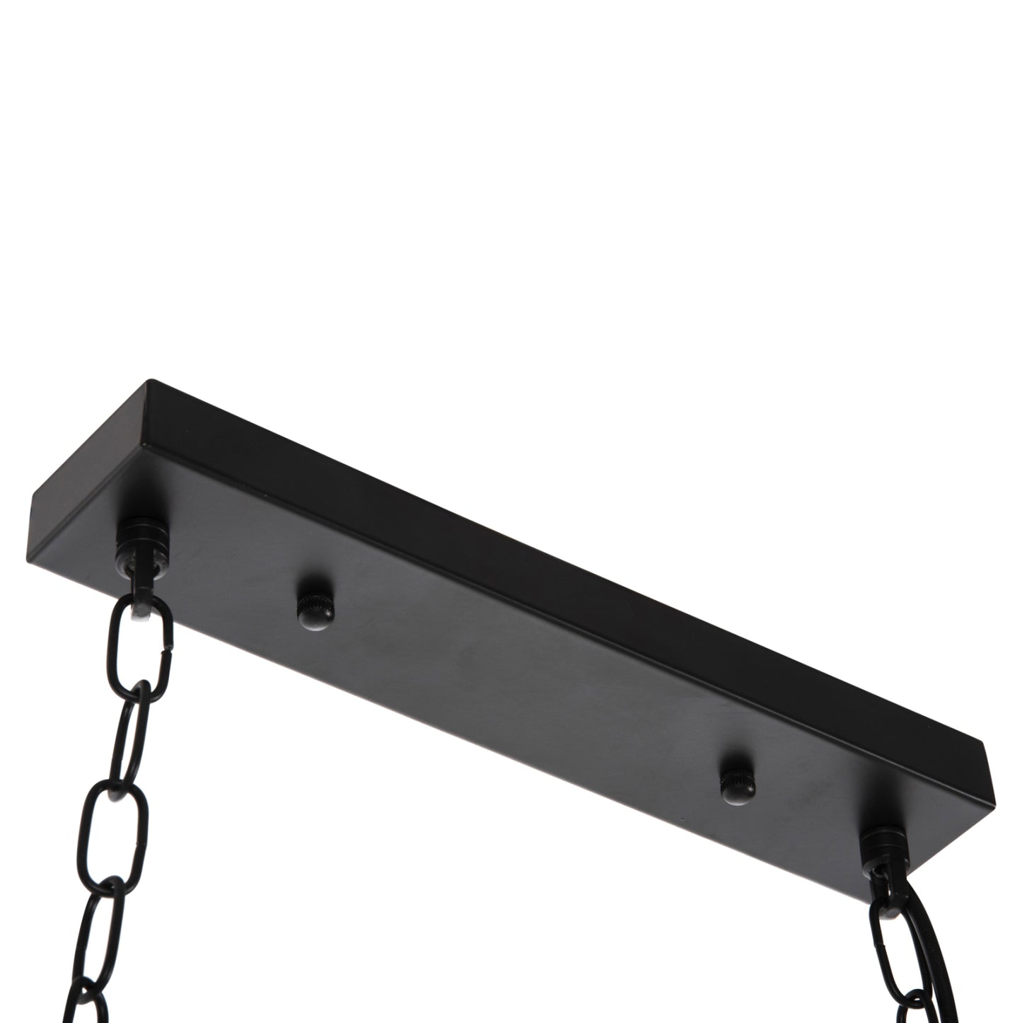 Ceiling Pendant 6-light Hm4118 Wooden Fish-black Metal-glass 95x35x116h Cm.