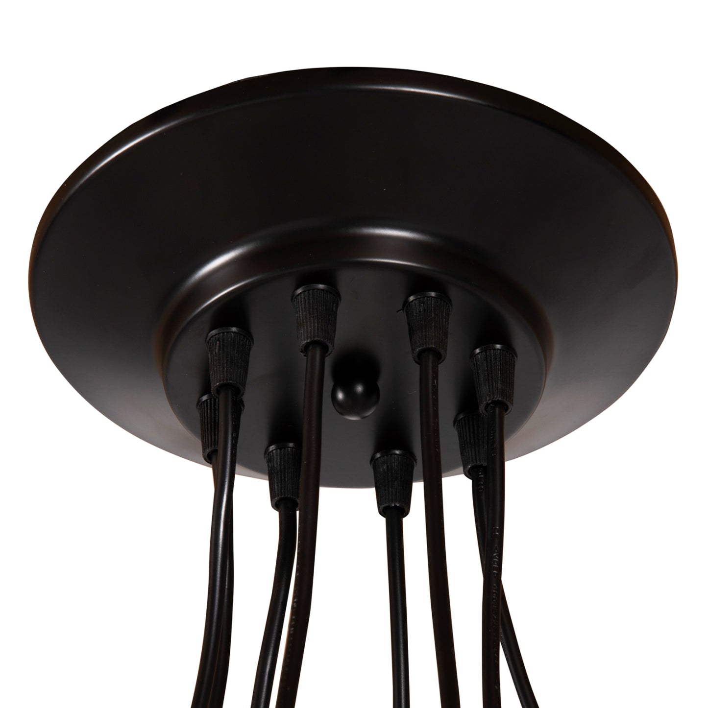 Ceiling Pendant 8-light Hm4176 Black Metal-black Cables Φ100x180hcm.
