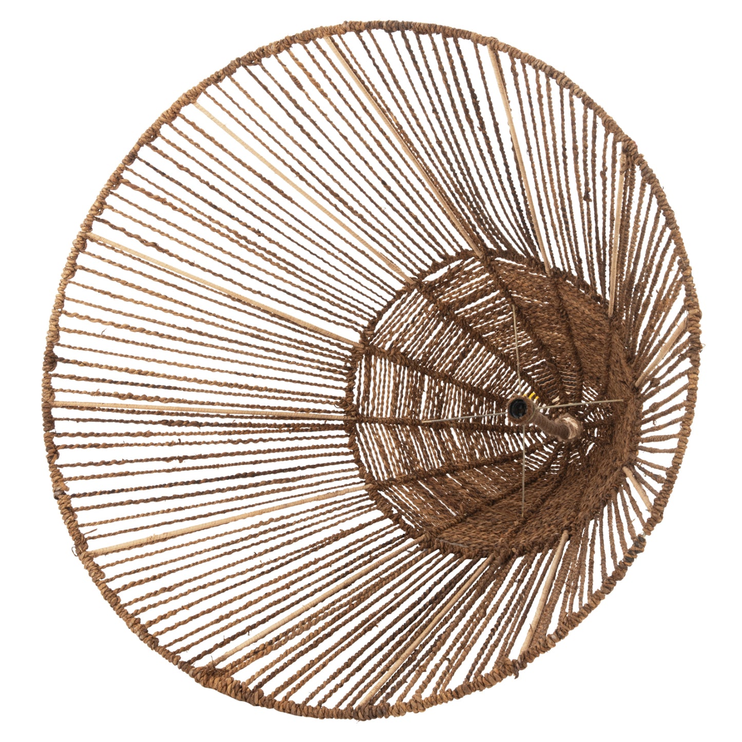 Ceiling Pendant Lamp Hm4034 Dried Banana Tree Fibers In Brown Color Φ100x100-105hcm.
