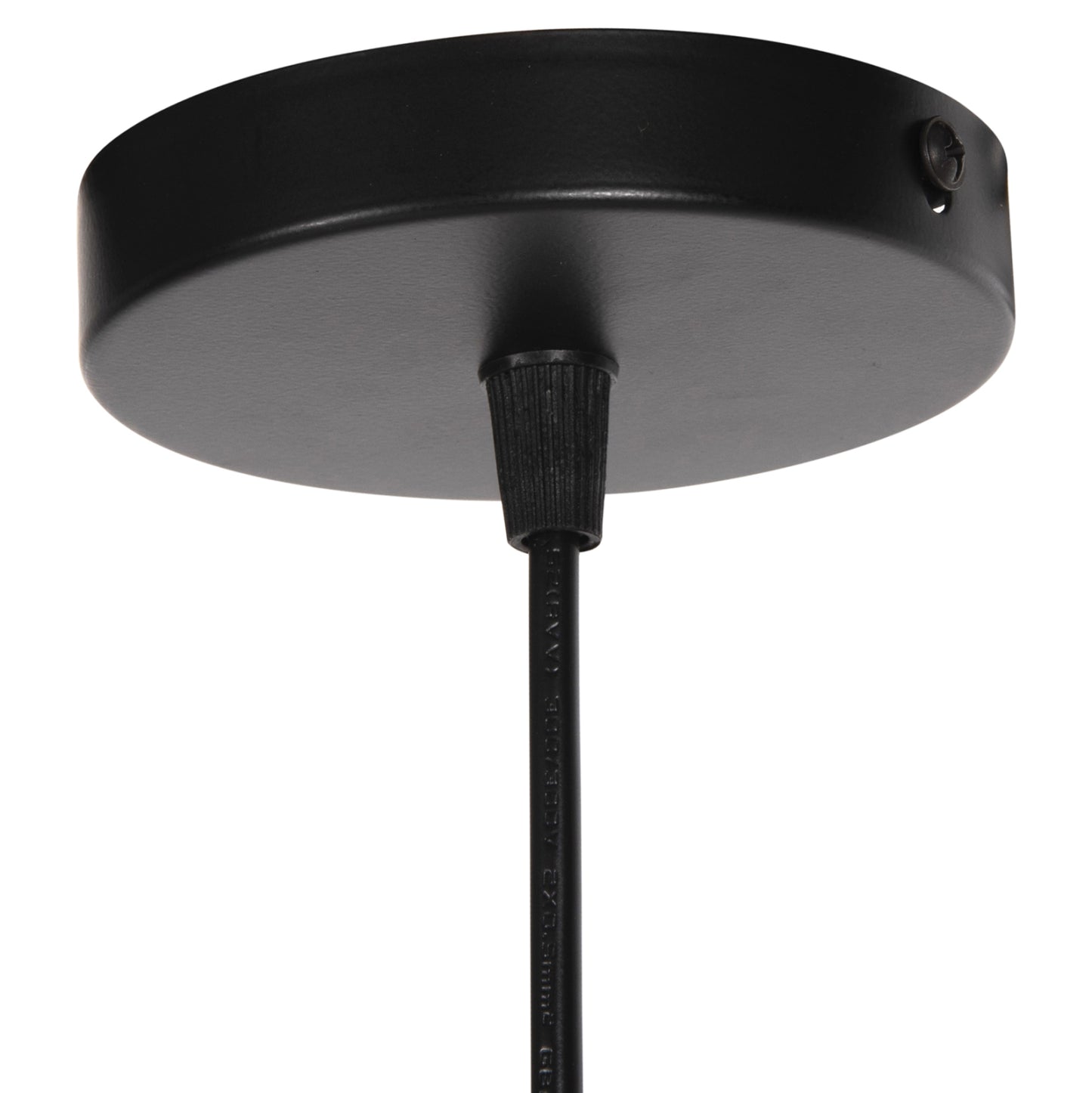 Ceiling Pendant Lamp Hm4185 Black Metal-white Cloth Φ30x115h Cm.