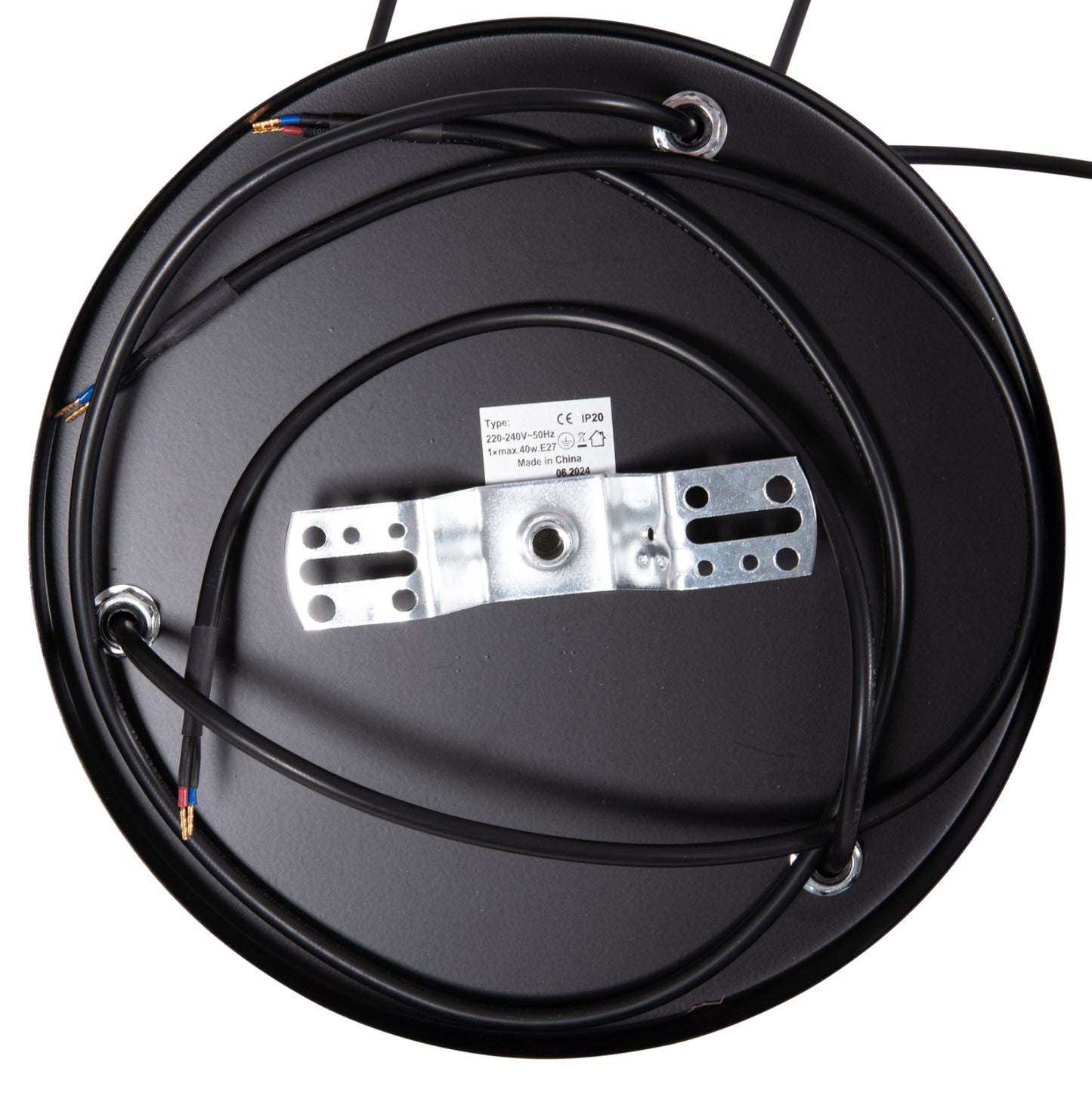 Ceiling Pendant Lamp Biut Hm7528.11 Black Metal-gold Socket Φ23x139hcm.