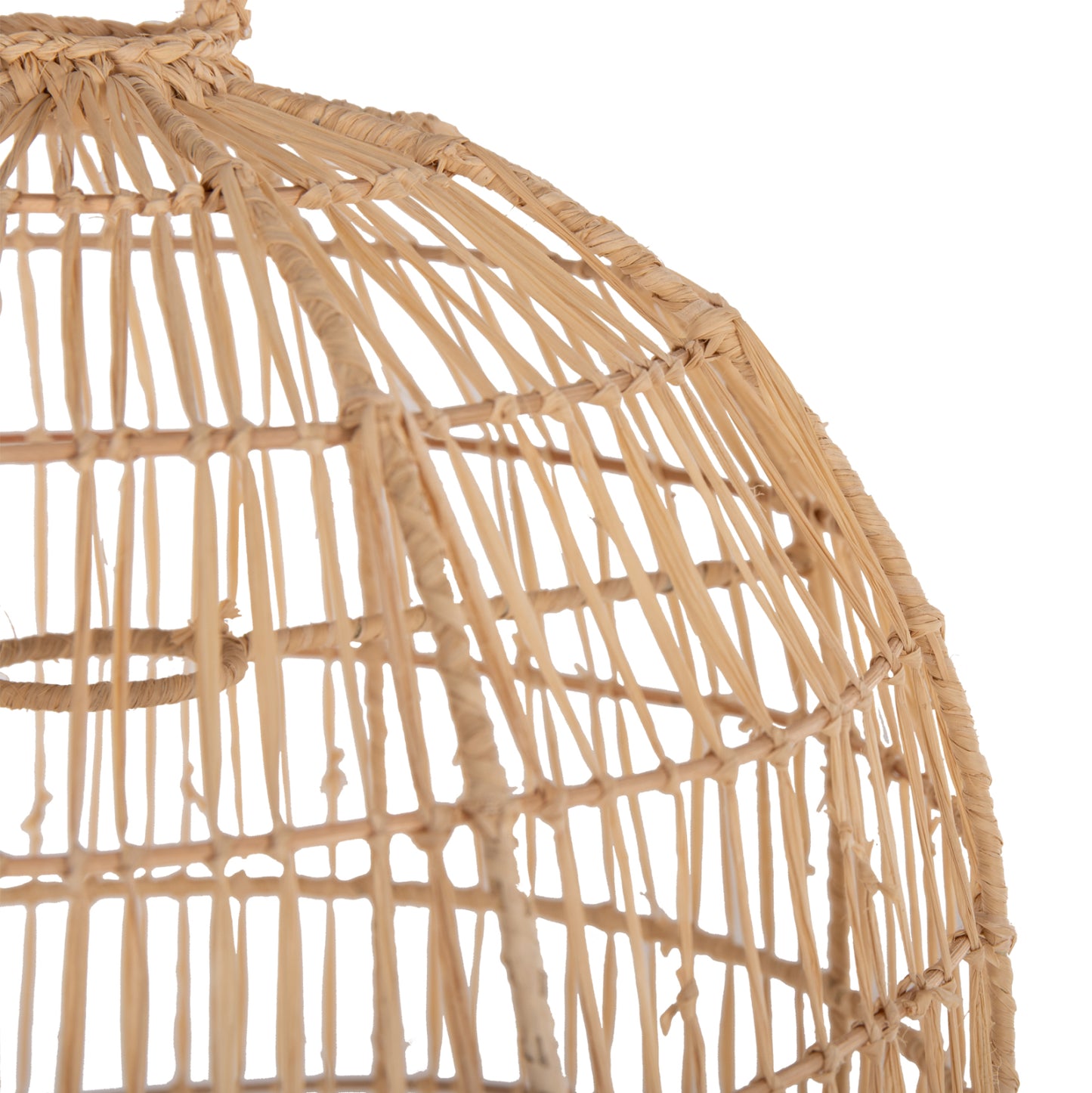 Ceiling Pendant Lamp Hm7890 Palm Leaf Fibers In Natural Color Φ35x163hcm.