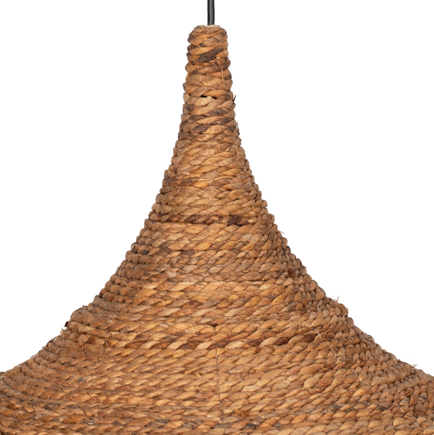 Ceiling Pendant With Fringes Made Of Abaca In Natural Color 80x80x70hcm.hm7755