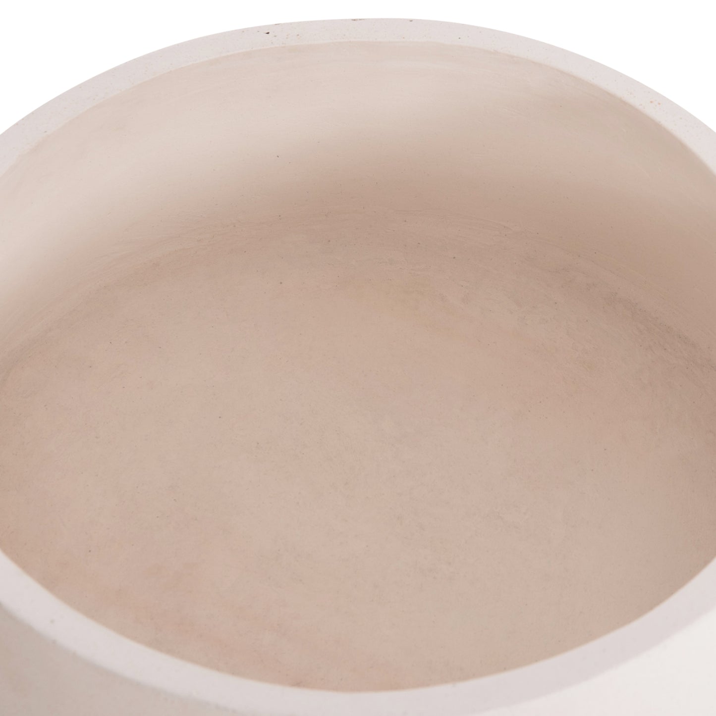 Indoor Pot Quan Hm4680.02s Fiber Cement In White--teak Base Φ37x36hcm