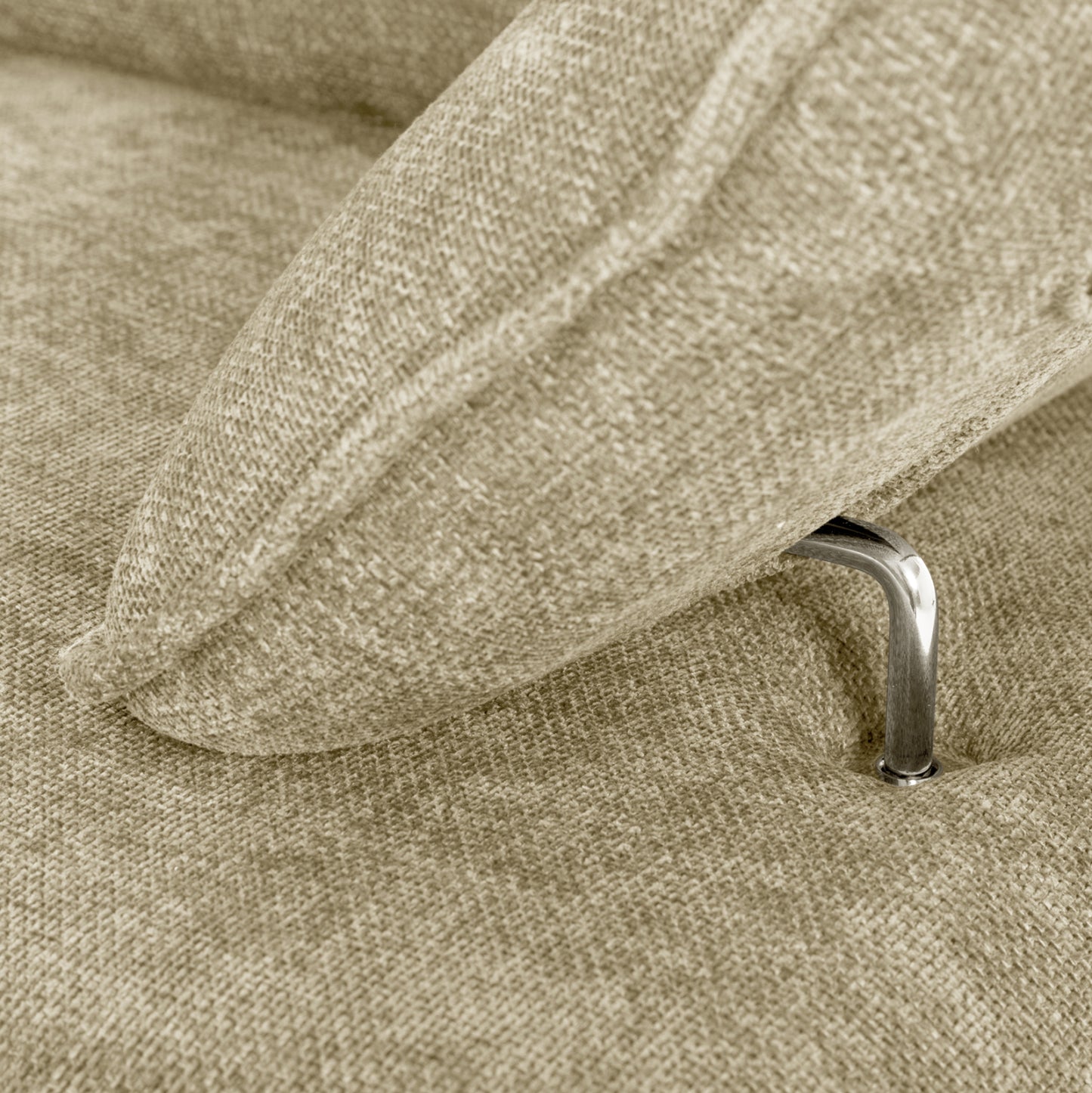 Corner (left) Sofa-bed Convert Hm3268.01l Ecru Fabric 283x188x100hcm.
