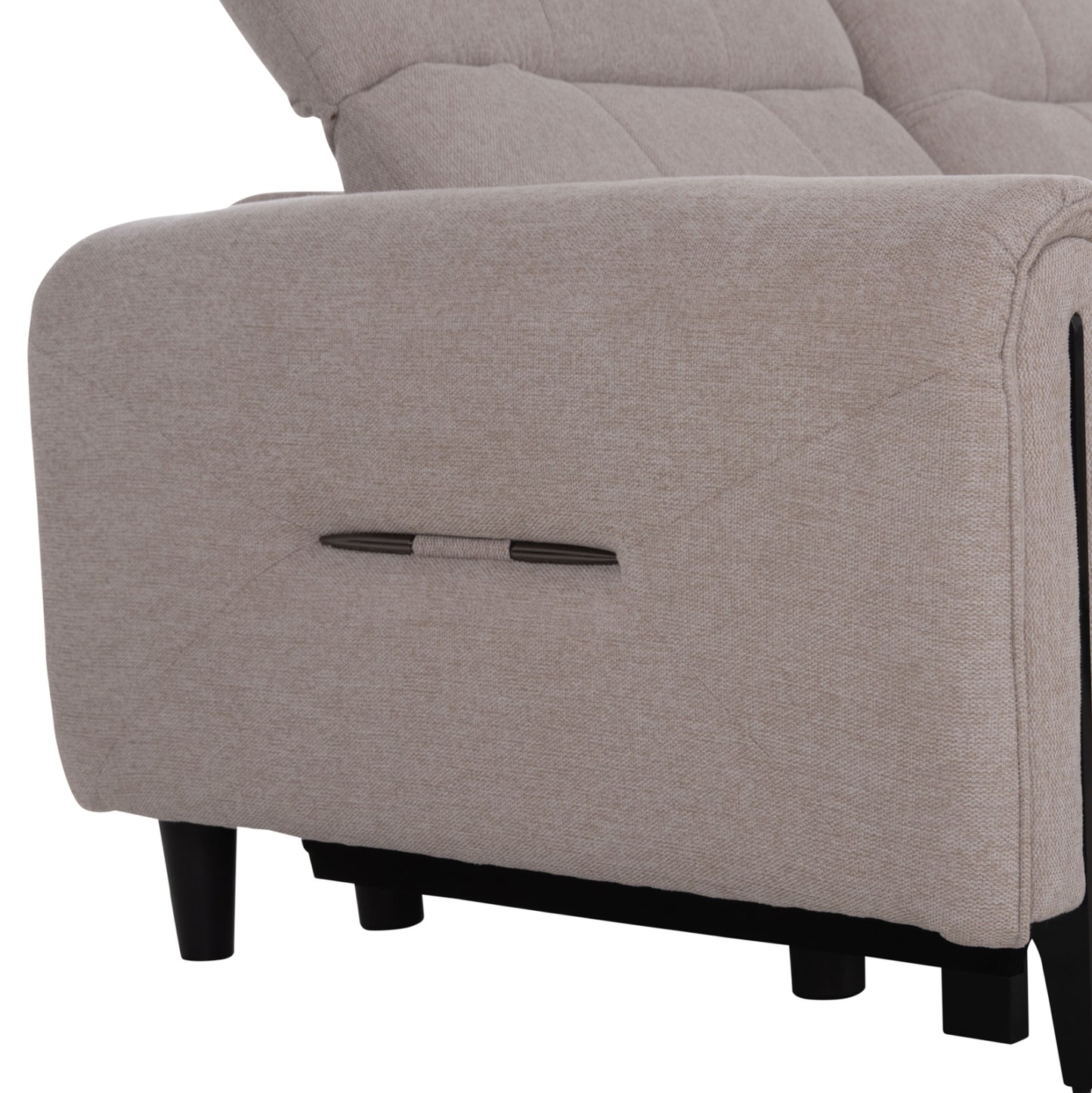 Corner Sofa With 2 Recline Seats Oracle Hm3290.02 Beige Fabric 260x260x90(seat Depth)x94hcm.