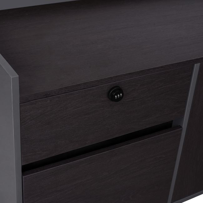 Professional Left Corner Office Desk Rosewood Hm2084l 220x180x76hcm