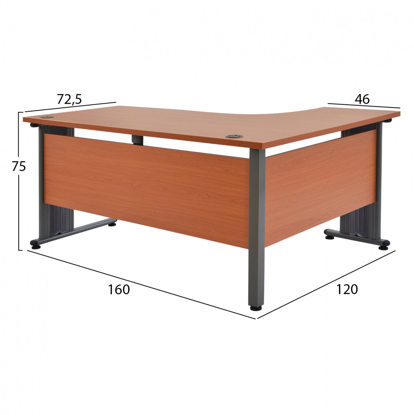 Professional Left Corner Office Hm2043.03l 160x120
