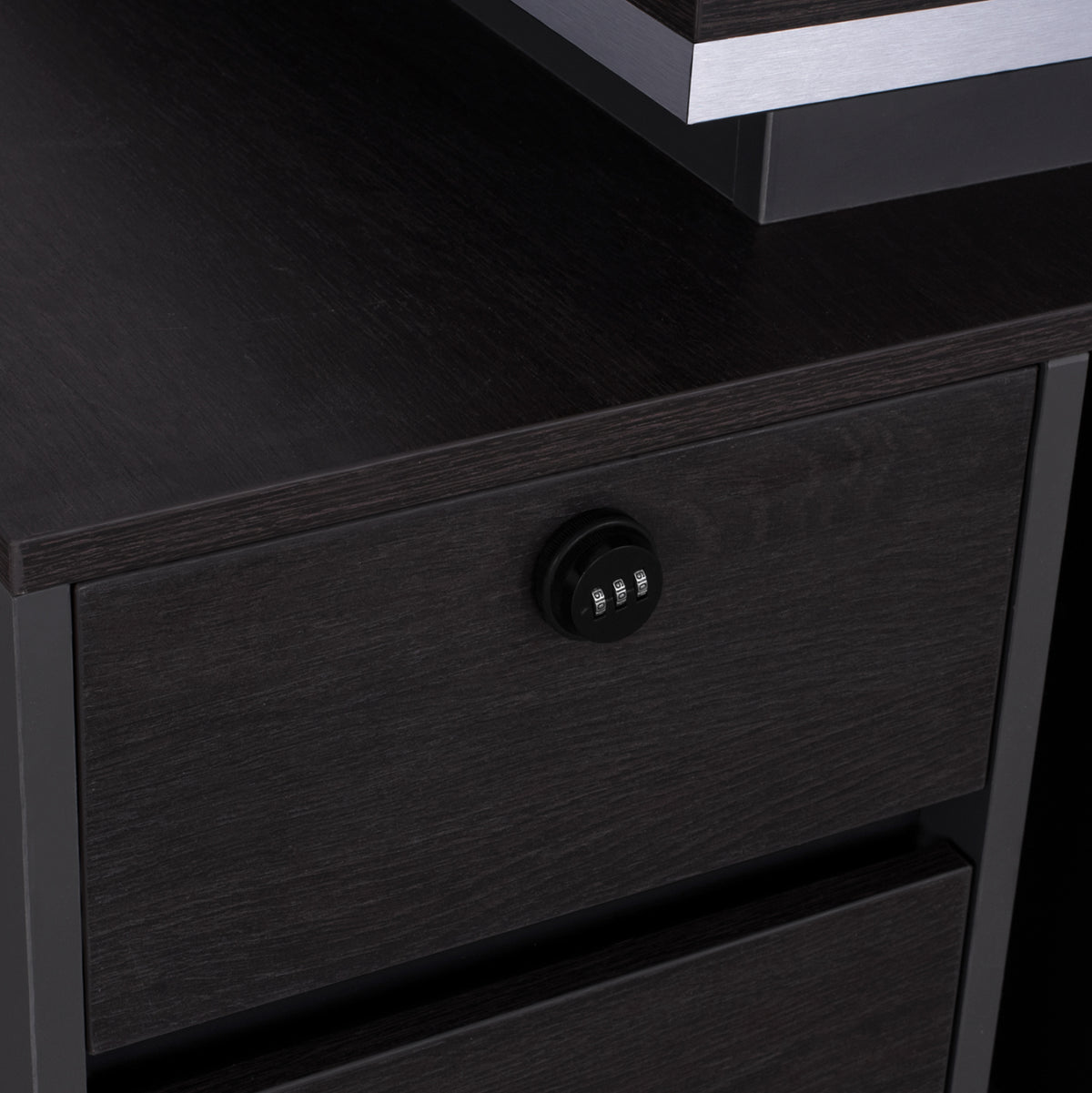 Professional Office With Left Cabinet Rosewoof Hm2087l 160x80x76Ηcm