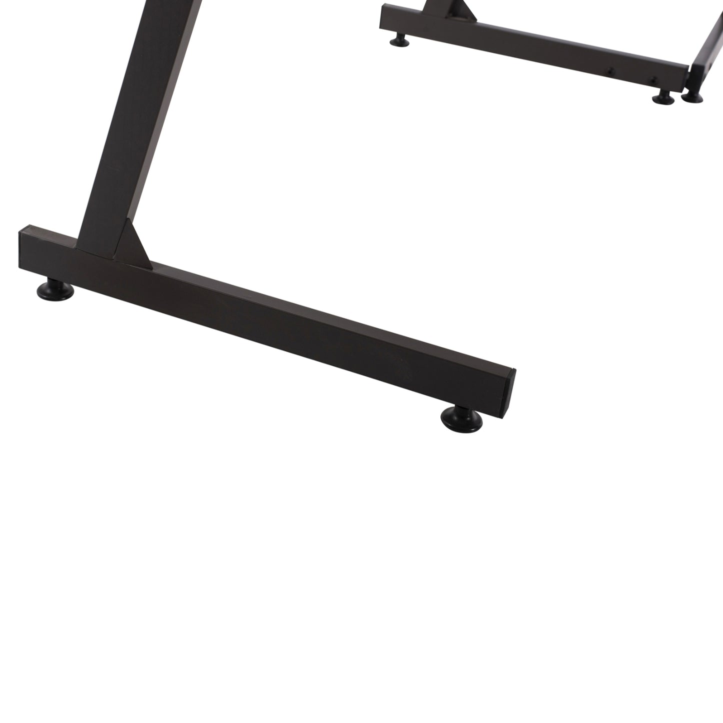 Corner Desk Hm9319 Dark Grey Metal Frame And Mdf Desktop In Oak Color 147x112x74hcm.
