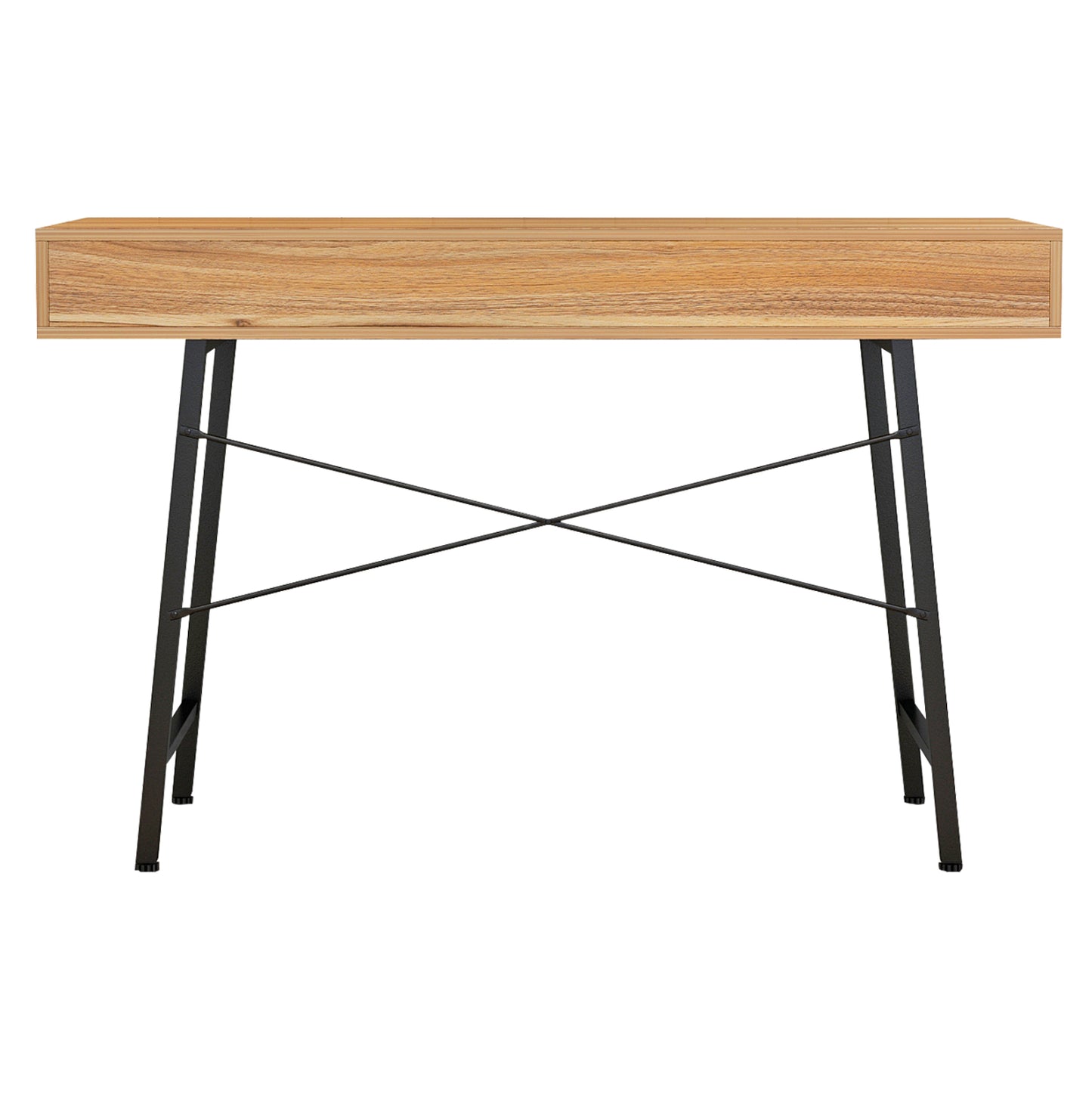 Hm2128.03 Desk, Walnut-grey-black, 120x48x76,5