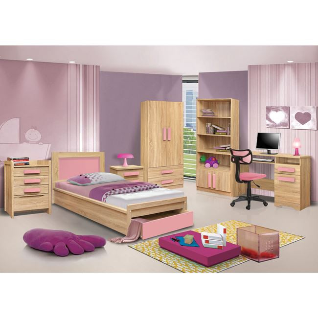 Desk Playroom Sonama-pink Handles Hm11154.02 110x55x76.5
