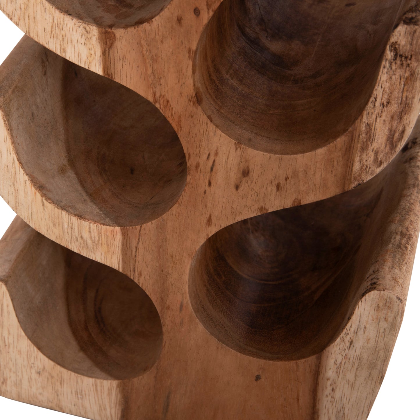 Bottle Rack 6-place Diony Hm9485.11 Suar Wood--natural Color 25x18x50hcm.