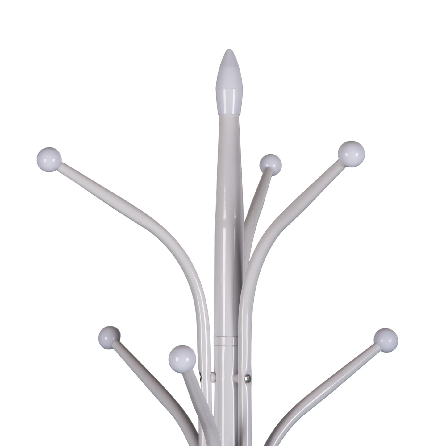 Floor Standing Hanger Hm9573.02 Metallic 13 Hanging Positions-white Φ37x180hcm.