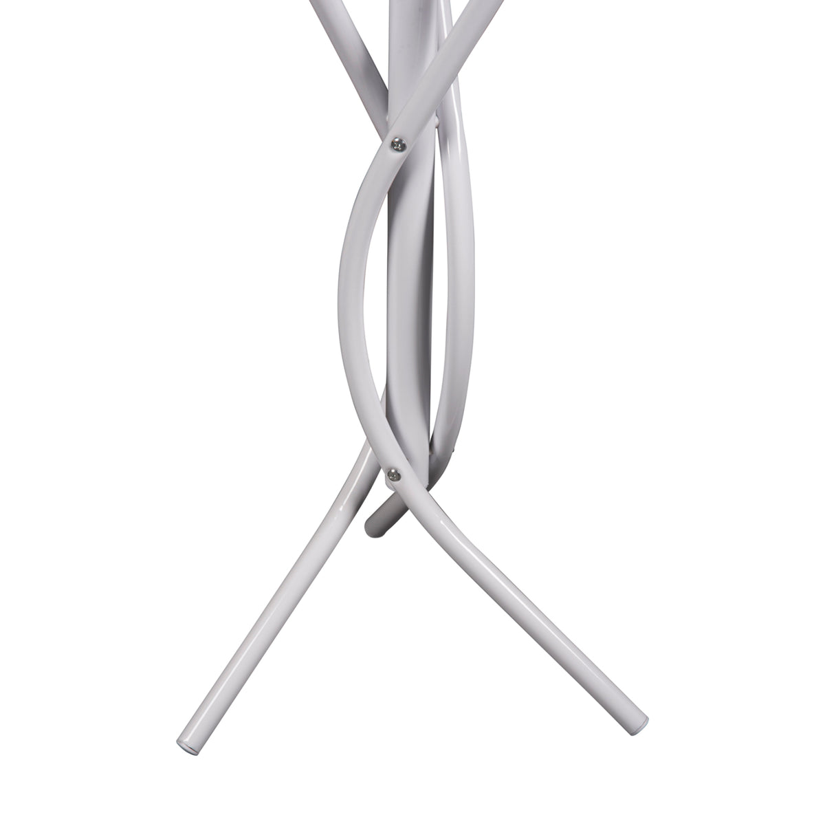 Floor Standing Hanger Hm9575.02 Metallic In White Color-7 Hanging Positions 41x41x176hcm.