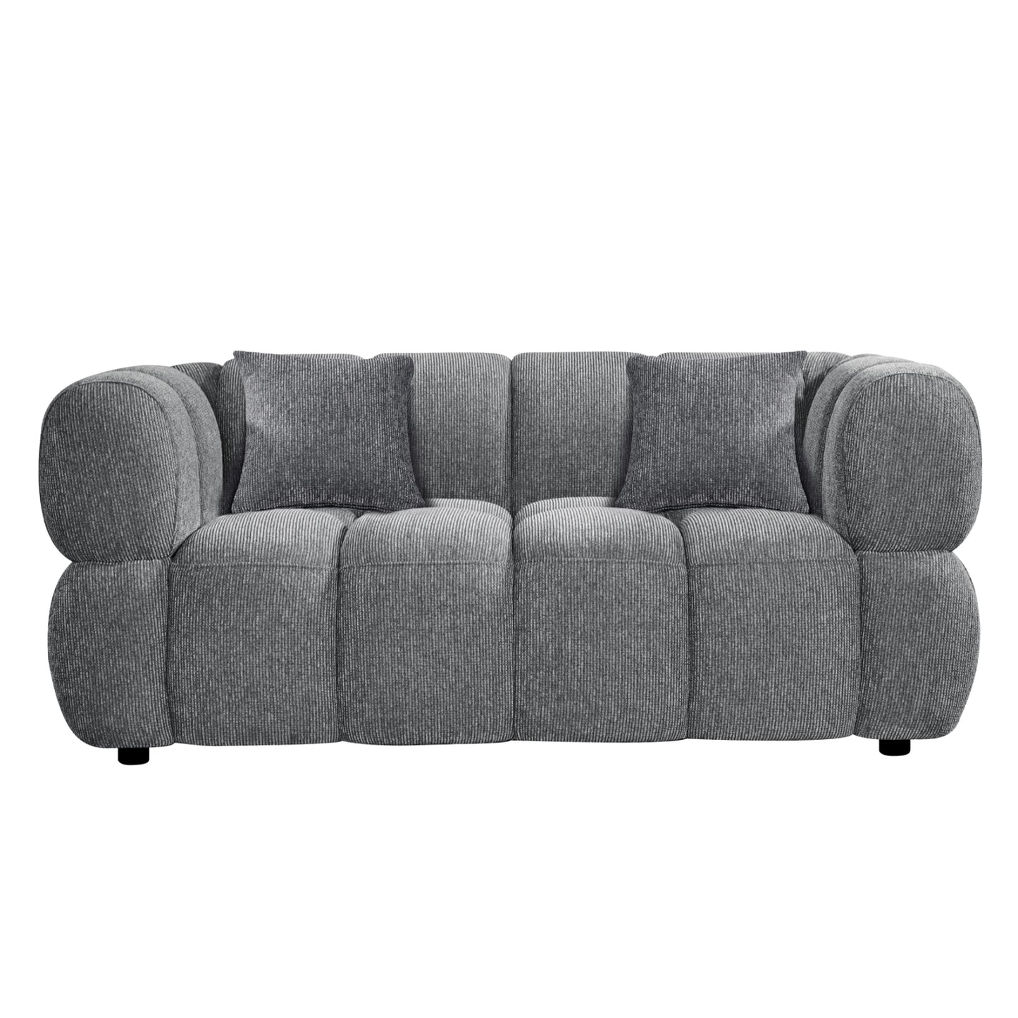 Sofa 2-seater Norika Hm3332.01 Grey Fabric 172x91x72hcm.