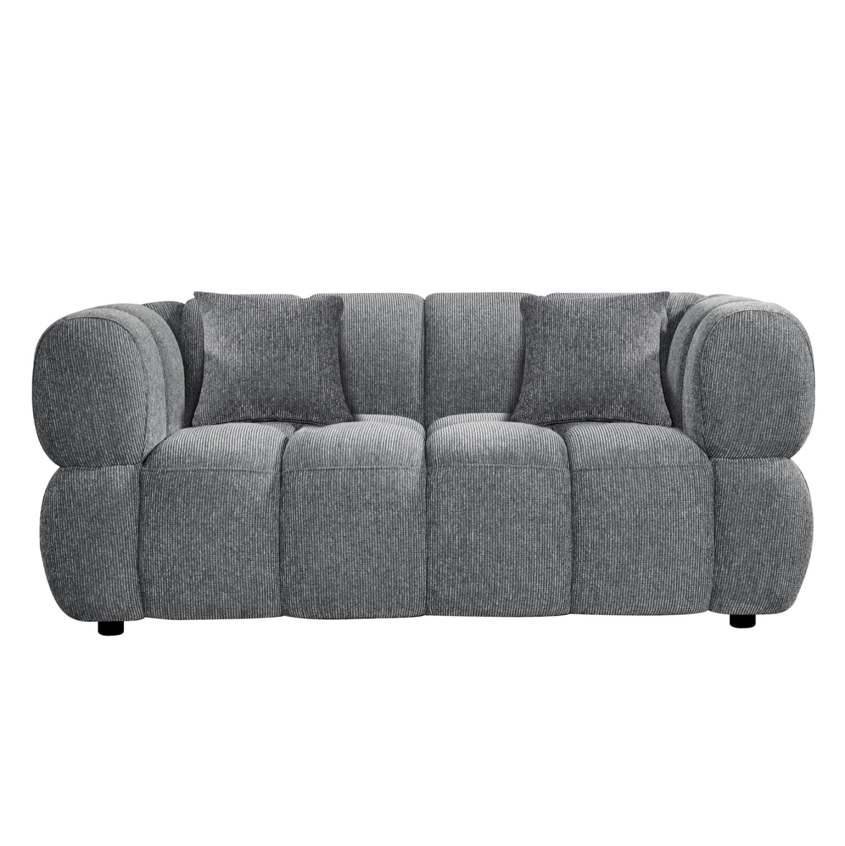 Sofa 2-seater Norika Hm3332.01 Grey Fabric 172x91x72hcm.