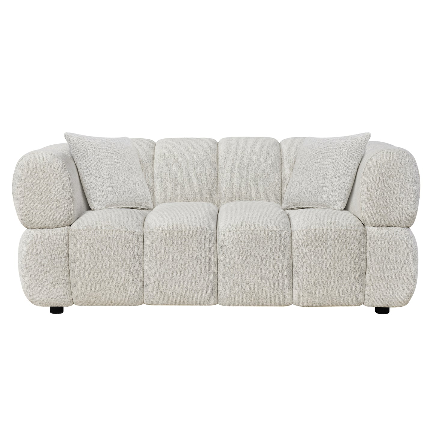 Sofa 2-seater Norika Hm3332.02 Ecru Fabric 172x91x72hcm.