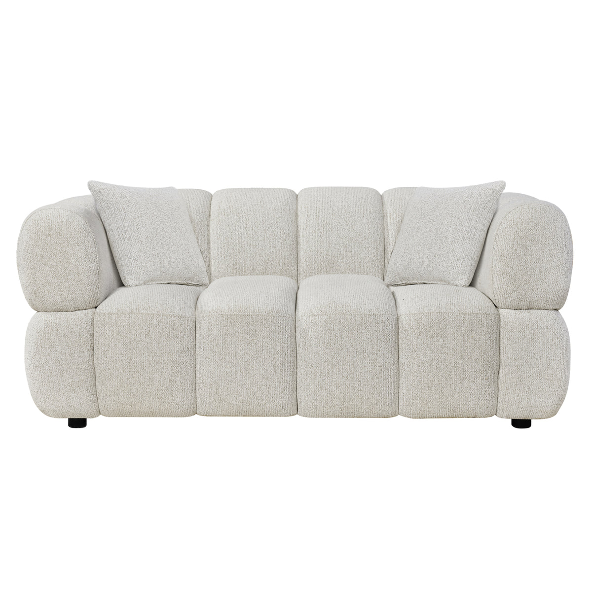Sofa 2-seater Norika Hm3332.02 Ecru Fabric 172x91x72hcm.