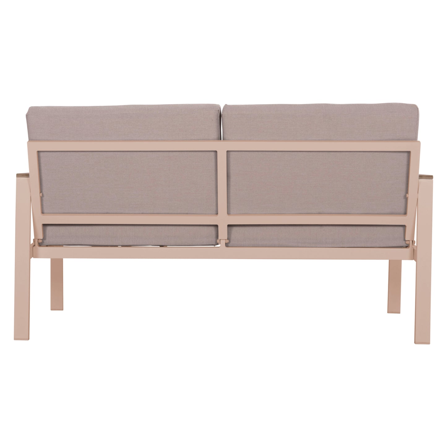 Outdoor 2-seater Sofa Safin Hm6279.04 Aluminum & Cushions In Cappuccino 140x70x77hcm.