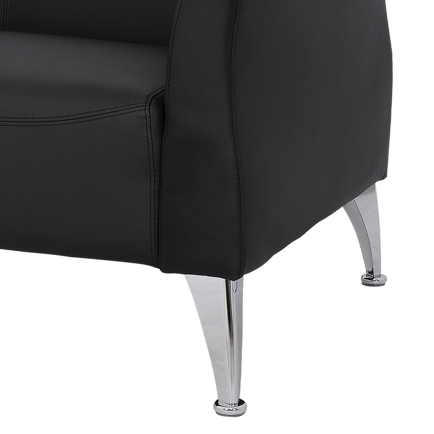 Sofa 2 Seater Kiana Hm3122.21 Black Pu 130x75x71 Cm